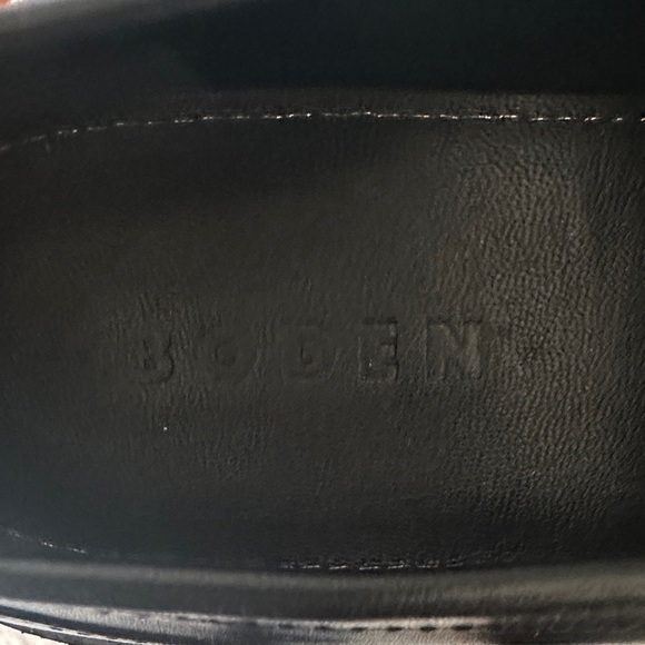 Boden Black Flats with Gold Accent - Picture 2 of 9